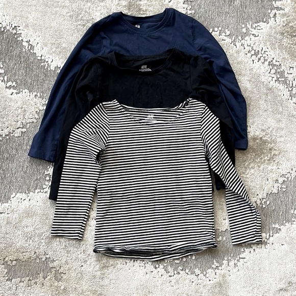 H&M Other - H&M Basics Long Sleeve Shirts - Lot of 3 (size 2-4)